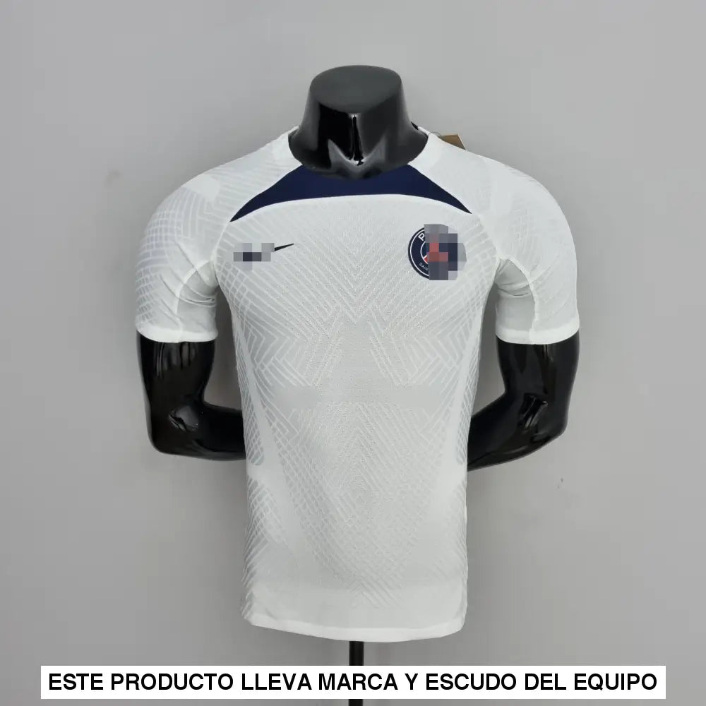 PSG 22-23 Tシャツ、白トレーニング(選手バージョン)